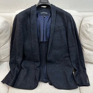 Linen Blend John Varvatos Navy Jacket Sz 50
